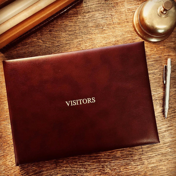 Hand Bound Leather Visitor Books