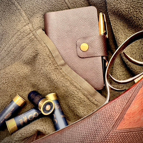 Leather pocket game book for leeping shoot records