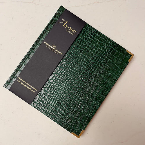 The Aurum Croc Notebook - Pine