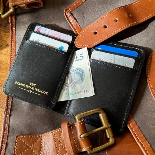 Black soft Leather handcrafted wallet