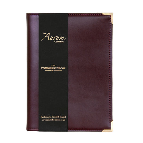 The Aurum Luxury Cahier Cover in Burgundy