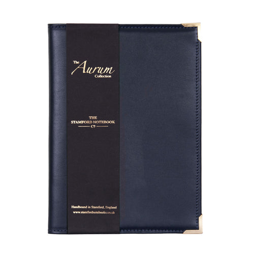 The Aurum Luxury Leather Cahier in Navy