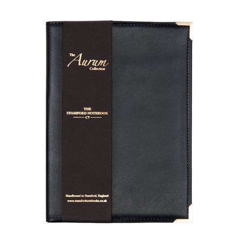 The Aurum Luxury Leather Cahier in Black