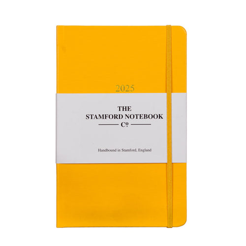 2025 Day to Page Buckram Diary - Yellow