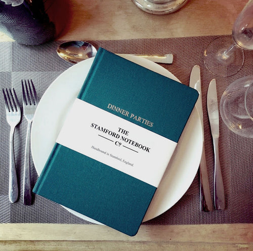 Sapphire Buckram Dinner Party Book