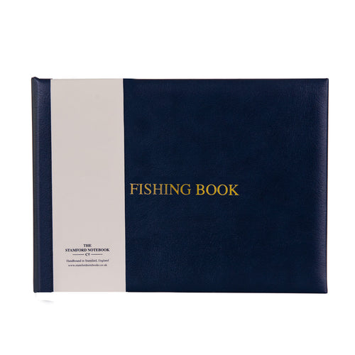Leather Fishing Book - Navy