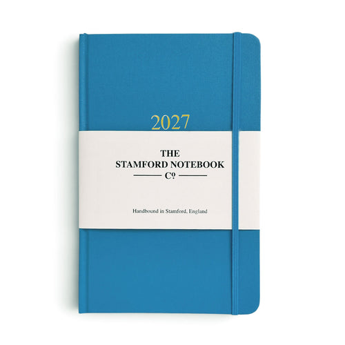 Heritage Buckram Day to page Diary Azure Blue 2027