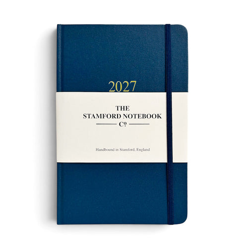 Heritage Buckram Day to Page Diary Evening Navy 2027