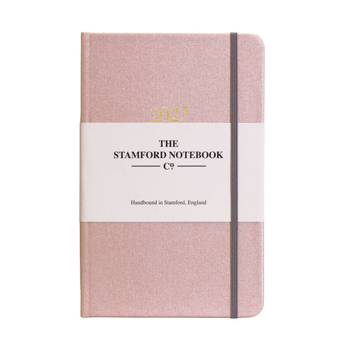 Heritage Buckram Day to page  Diary Rose Gold Shimmer 2027