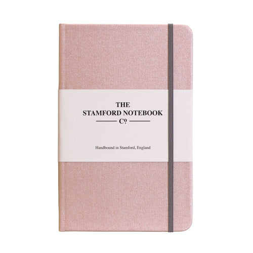 Heritage Buckram Notebook Rose Gold Shimmer