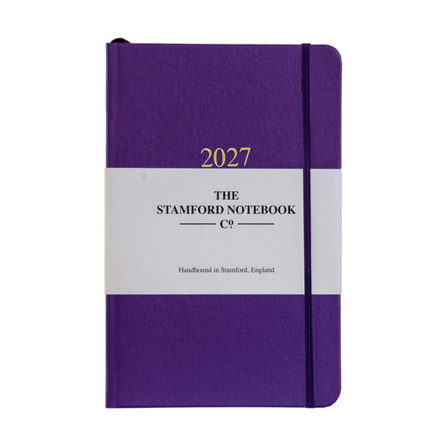 Buckram Diary purple 2027 week to view and week to page
