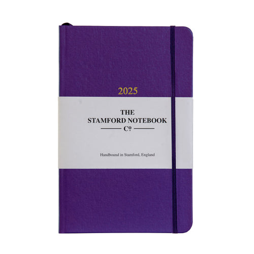 2025 Day to Page Buckram Diary - Purple