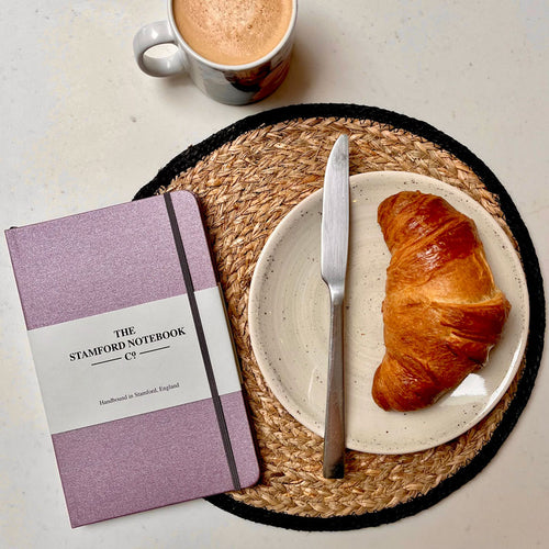 The Heritage Buckram Notebook - Metallic Lavender