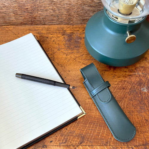 Green Leather Pen Holder Lifestyle