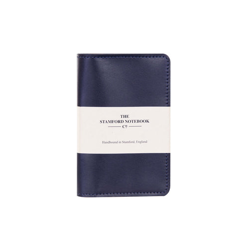 Leather Booklet Holder - Navy