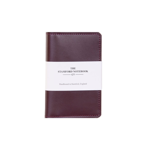 Leather Booklet Holder - Burgundy