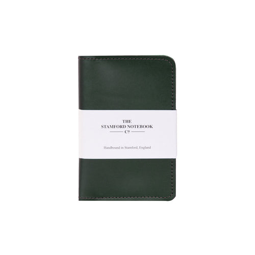 Leather Booklet Holder - Green