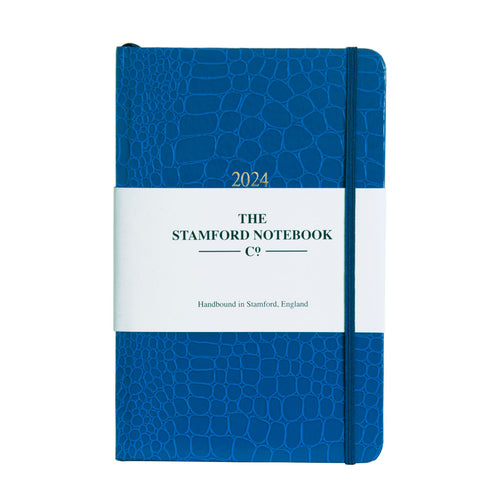The Mock Croc Embossed Diary - Royal Blue