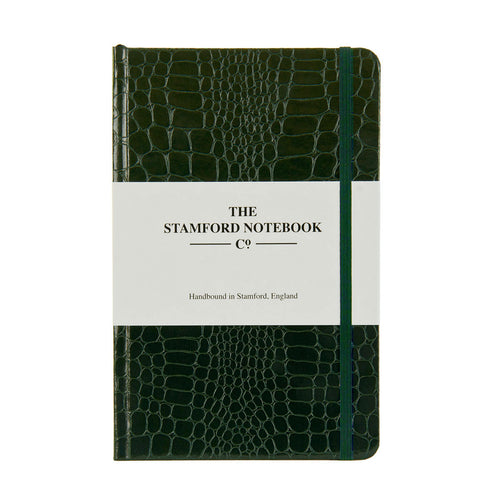 The Mock Croc Notebook Bottle Green