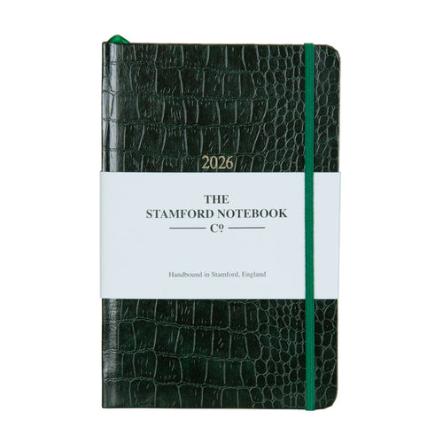 2026 Mock Croc Diary Dark Green