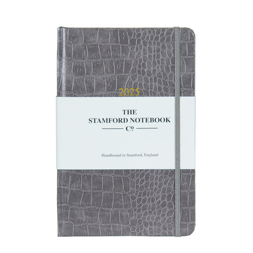 2025 Mock Croc Embossed Diary - Grey