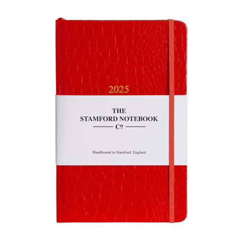 2025 Mock Croc Embossed Diary - Orange