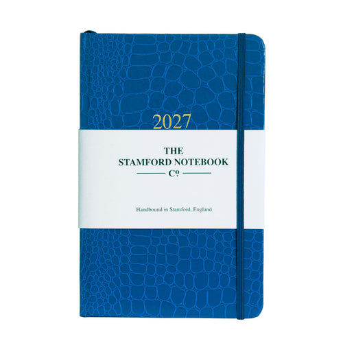 Mock croc 2027 diary in royal blue. Week to page and week to view