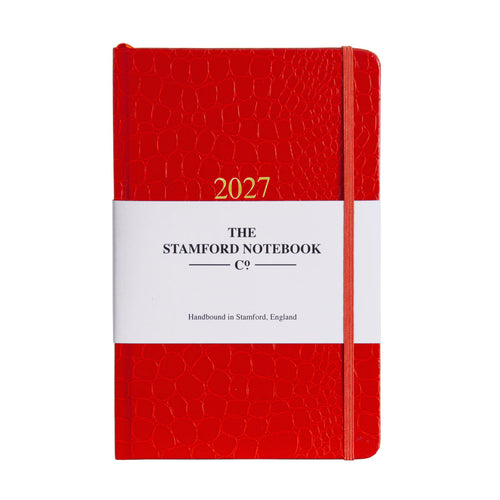 Mock croc 2027 diary in orange. Week to page and week to view