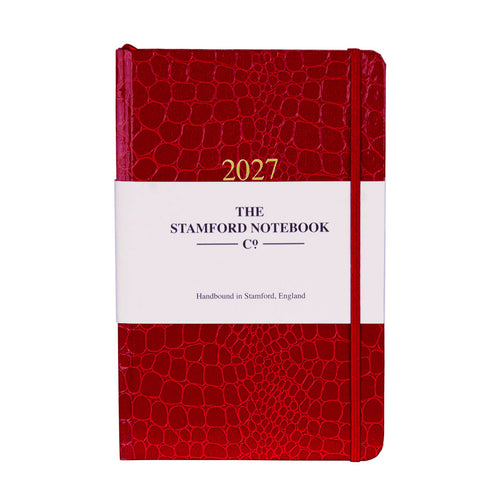 Mock croc 2027 diary in ruby. Week to page and week to view