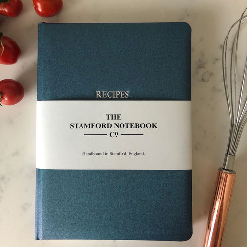 The Sapphire metallic buckram recipe journal