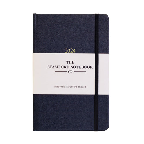 Day to Page Leather Diary - Navy Blue