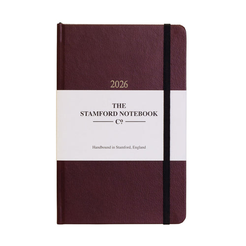2026 Burgundy recycled leather Diary