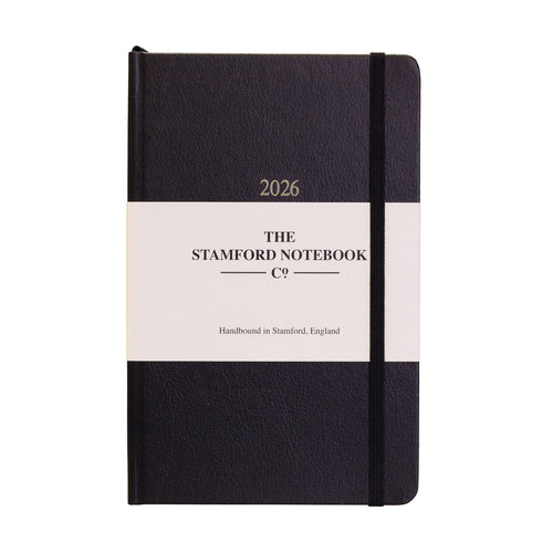 2026 Black Recycled Leather Diary Black