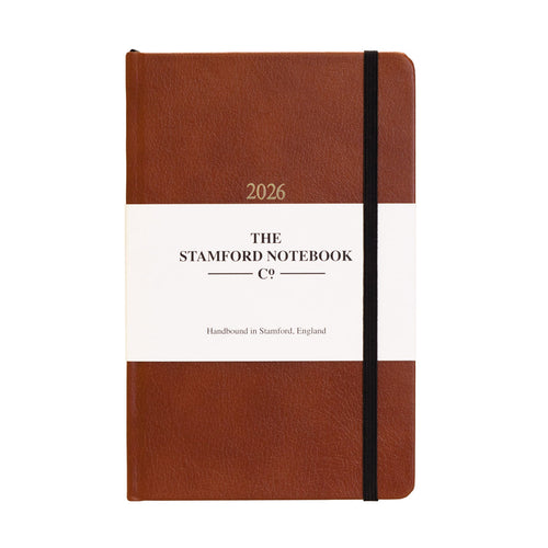 Recycled Leather Brown Diary 2026