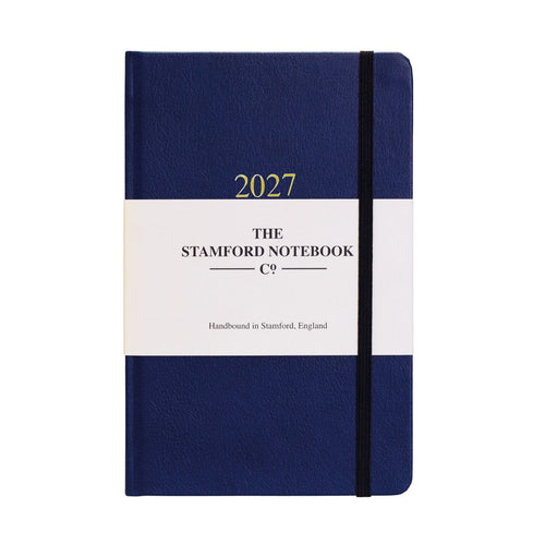 day to page leather diary 2027 in royal blue