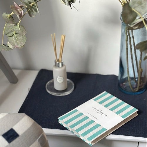 The Resort Stripe Notebook - Aqua