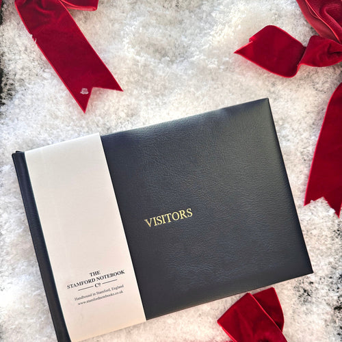 Leather Visitor Book Navy Christmas gift idea
