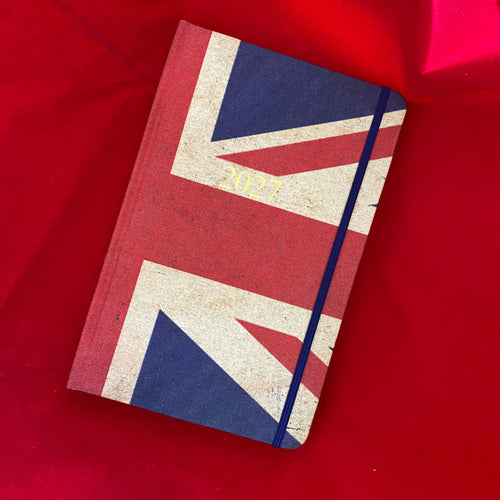 Printed cloth Union Jack 2027 diary. Week to page and week to view