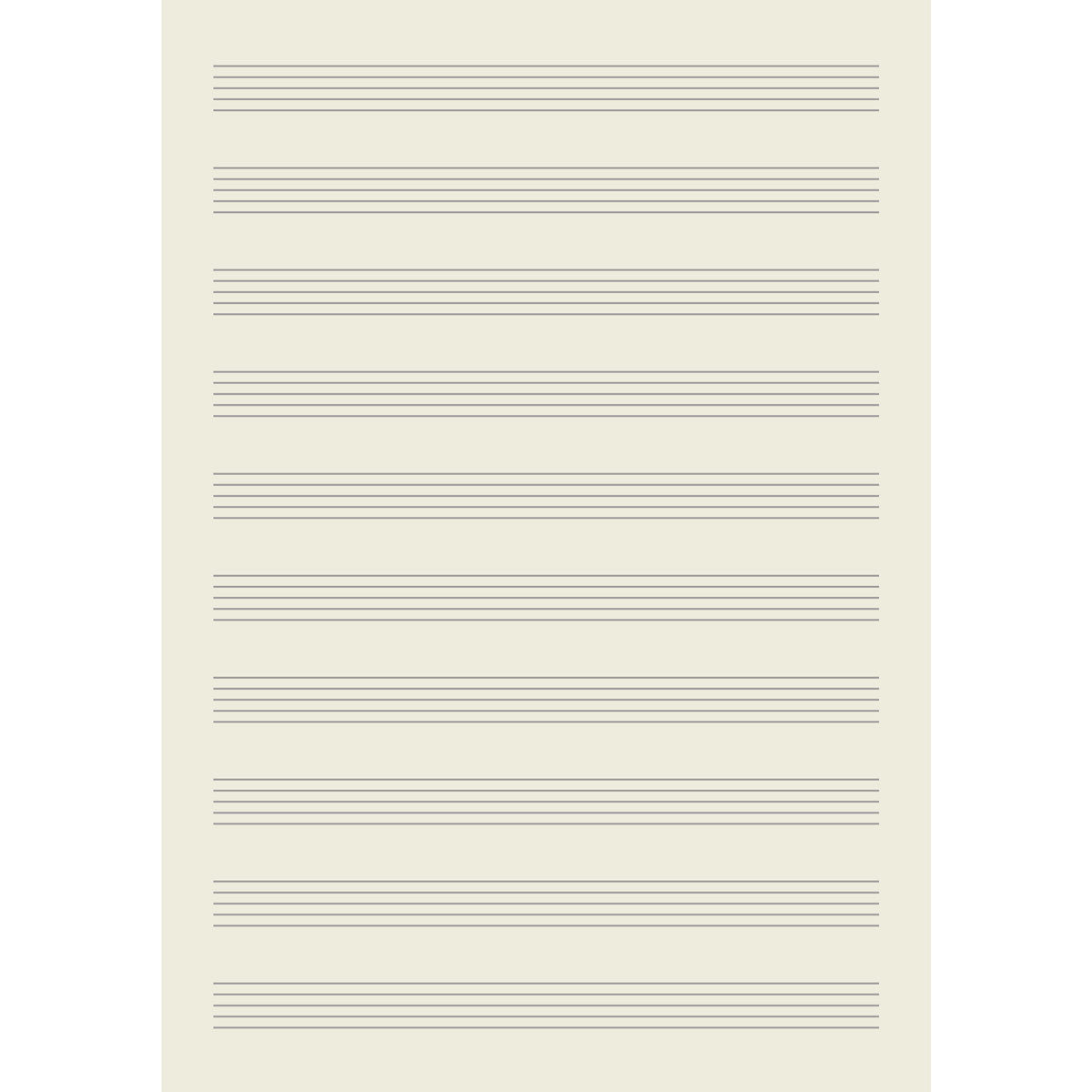 Page Layout of Leather Music Manuscript Notebook