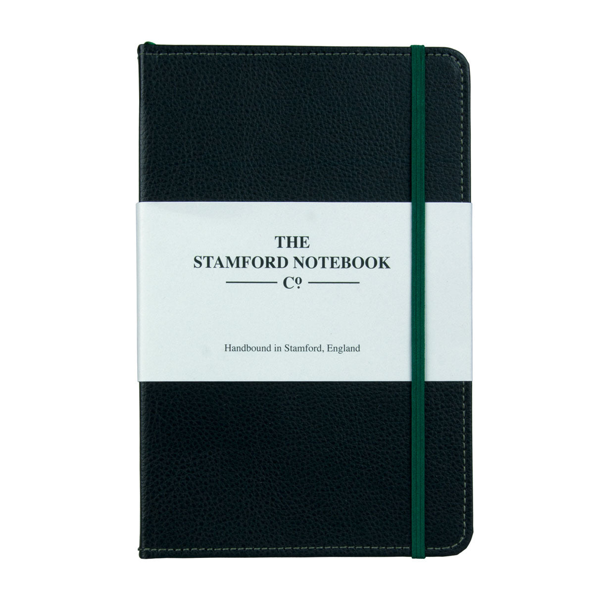 Stitched Leather Notebook - Black
