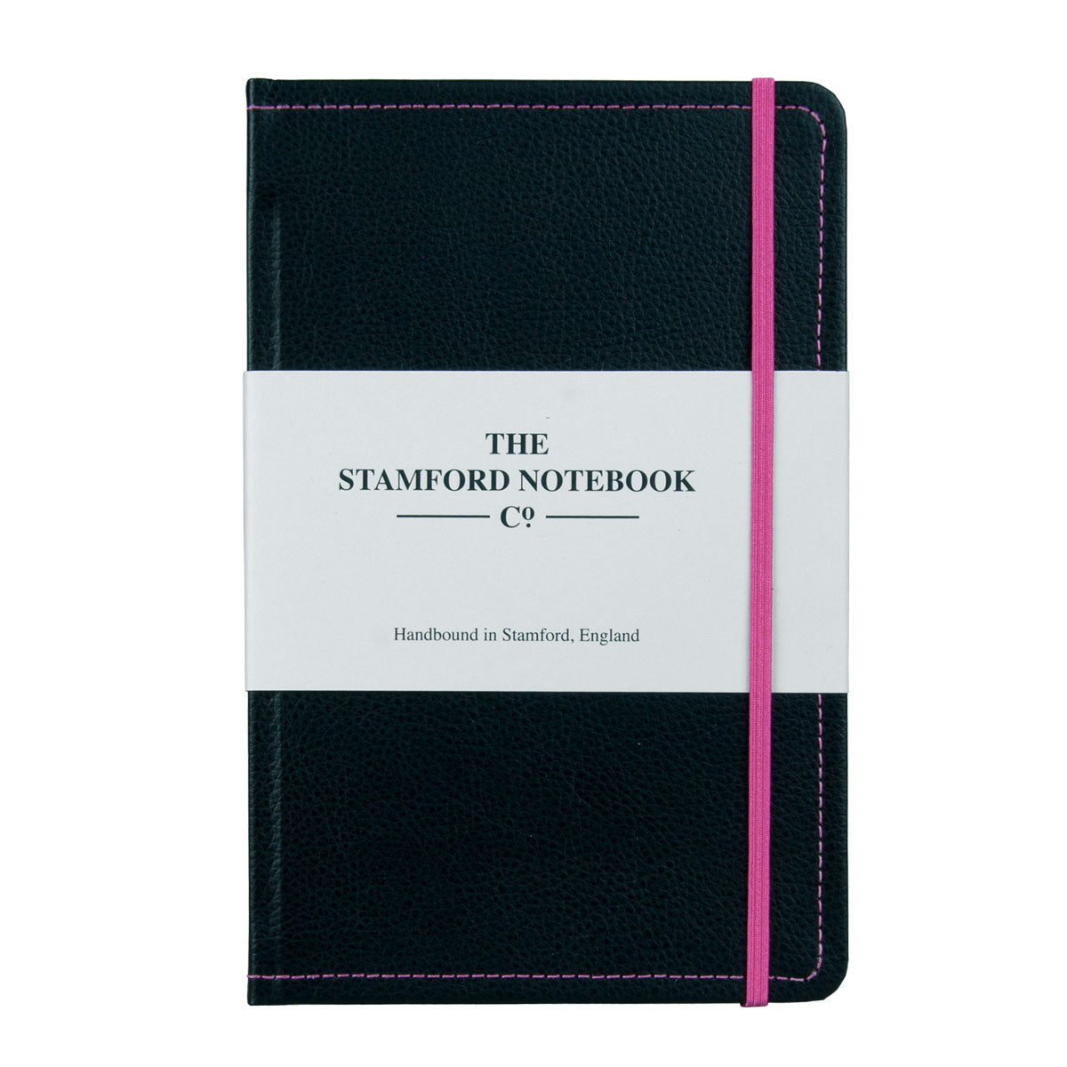 Stitched Leather Notebook - Black