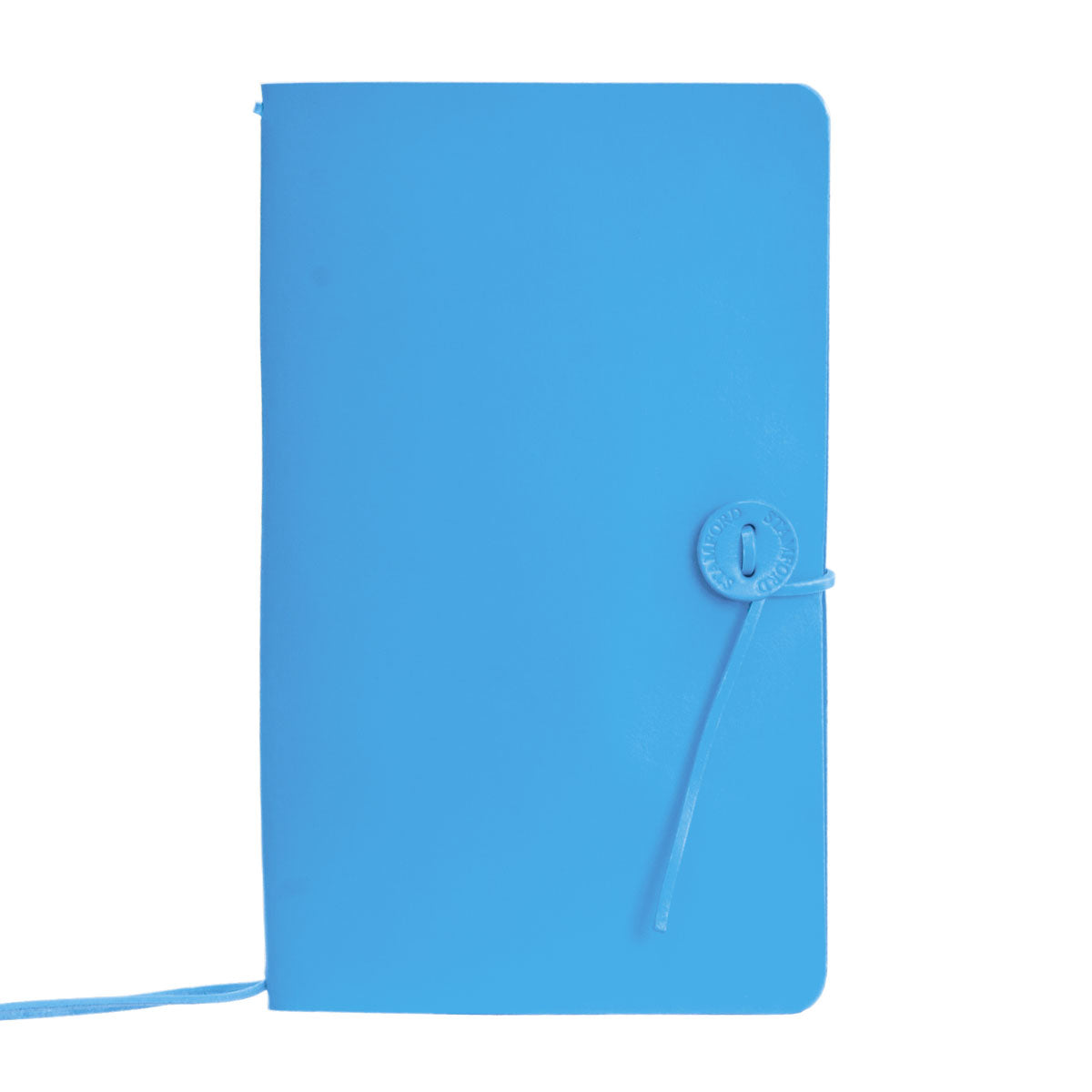 Blue leather refillable travellers journal