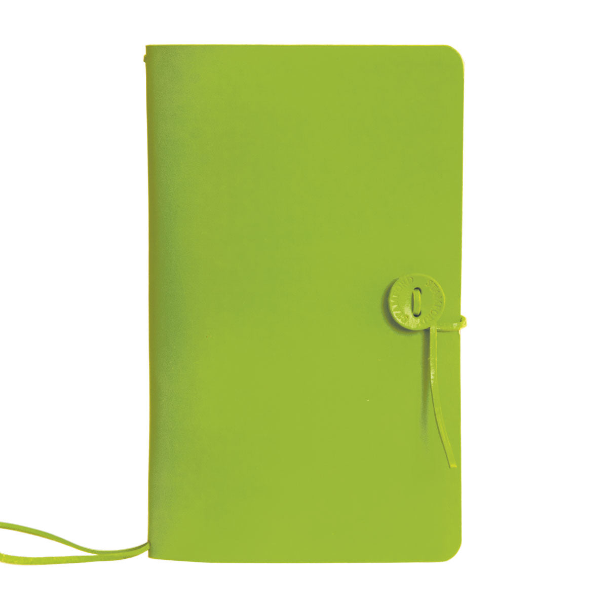Green leather refillable travellers journal