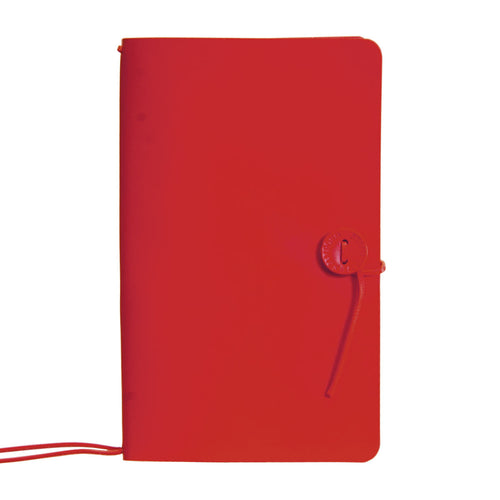 Red leather refillable travellers journal