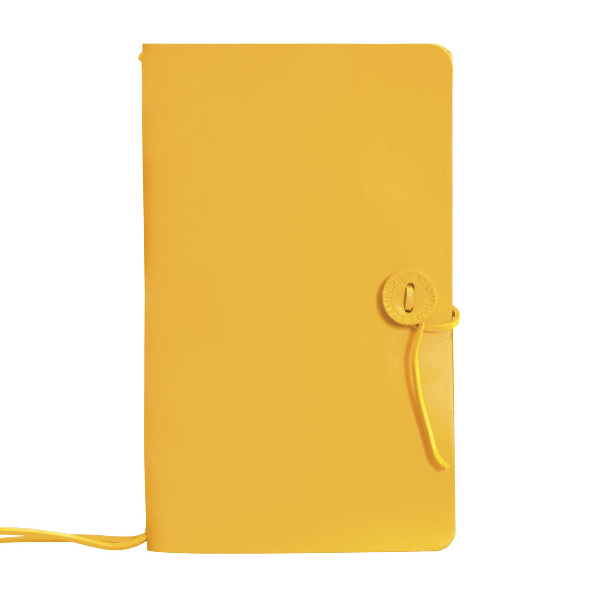 yellow leather refillable travellers journal