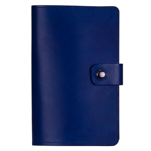 Royal Blue Burghley Leather Refillable Journal
