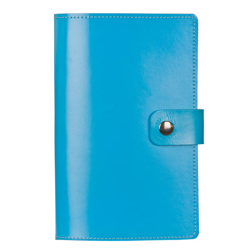 Blue Burghley leather refillable journal