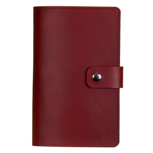 Burgundy Burghley Leather Refillable Journal
