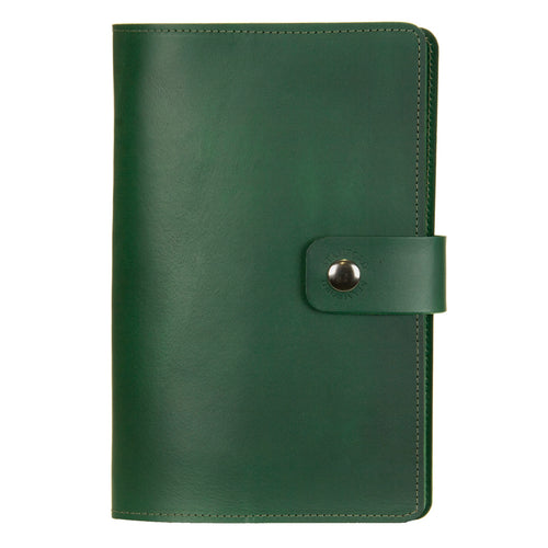 Dark Green Burghley Leather Refillable Journal