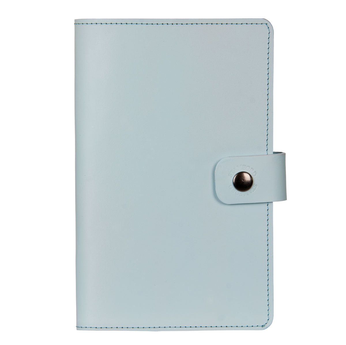 baby blue Burghley leather refillable journal